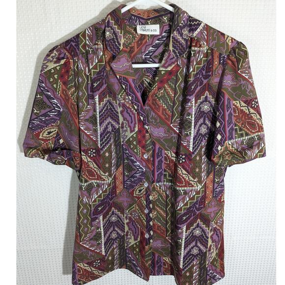 Levi Strauss Other - Levi Strauss & Co. M Shirt Mens Vintage 80s 90s Abstract Geometric Boxy Fit